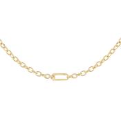 Rebecca My World Knitted Mesh Chain Link Necklace, Gold