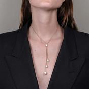 Rebecca Negligee Pearl Necklace, Gold image