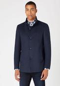 Remus Uomo Jonah Wool Rich Overcoat, Navy image