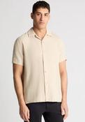 Remus Uomo Paolo Short Sleeve Linen Shirt, Beige image