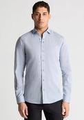 Remus Uomo Tapered Fit Linen Blend Shirt, Blue image