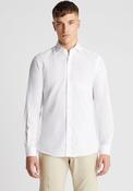 Remus Uomo Tapered Fit Linen Blend Shirt, White image