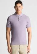Remus Uomo Textured Knit Polo Shirt, Purple image