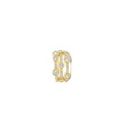 Absolute Triple Layer CZ Cluster Ring, Gold