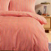 Riva Made Felix Seersucker Duvet Cover Set, Orange image