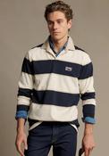R.M WILLIAMS Balmain Stripe Rugby Shirt, Ecru &amp; Navy image