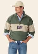 R.M WILLIAMS Heritage Panel Quarter Zip Sweatshirt, Green image