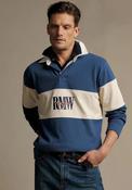 R.M WILLIAMS Heritage Panel Rugby Shirt, Mid Blue image