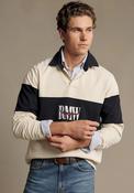 R.M WILLIAMS Heritage Panel Rugby Shirt, Ecru &amp; Navy image