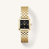 Rosefield Boxelle Crystal Watch, Gold &amp; Black image