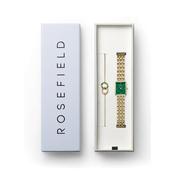 Rosefield Octagon XS Watch &amp; Bracelet Set, Gold &amp; Green image