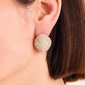 Rosefield Pavé Stud Earrings, Gold image