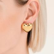 Rosefield Puffy Heart Earrings, Gold image