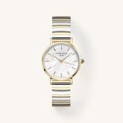 Rosefield Small Edit Pearl Face Duotone Watch, Silver &amp; Gold image
