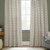 Sanderson Sessile Leaf Motif Lined Pencil Pleat Curtains, Flax