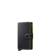 Secrid Mini Wallet, Matte Black &amp; Ochre