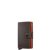 Secrid Mini Wallet, Matte Truffle &amp; Orange