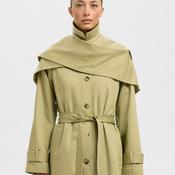Selected Femme Sandra Scarf Coat, Green