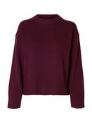 Selected Femme Cille Cashmere Blend Long Sleeve Jumper, Purple image