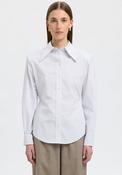 Selected Femme Nicolina Slim Fit Striped Shirt, White image