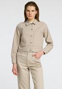 Selected Femme Alba Pinstripe Denim Jacket, Beige image