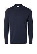 Selected Homme Paris Long Sleeve Polo Shirt, Dark Sapphire image
