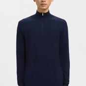 Selected Homme Berg Half Zip Sweater, Navy