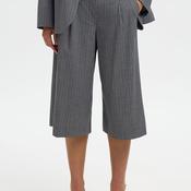 Selected Pin Stripe Long Shorts, Grey
