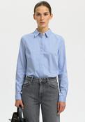Selected Femme Romie Striped Shirt, Blue image