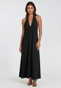 Selected Femme Halterneck Maxi Dress, Black image