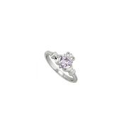 Solvar June Birthstone Claddagh Ring, Silver image