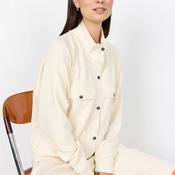 Soyaconcept Banu Jersey Funnel Neck Jacket, Cream