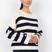 Soyaconcept Ribbed Striped Sweater, Cream image