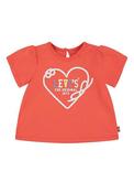 Levis Baby Girl Heart Short Sleeve Tee, Red image