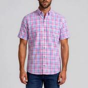 Andre Dee Check Short Sleeve Shirt, Pink &amp; Blue Multi image