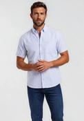 Andre Finn Stripe Short Sleeve Shirt, Blue image