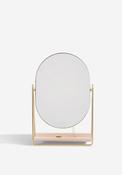 Stackers Dressing Table Mirror &amp; Jewellery Stand, Gold &amp; Blush
