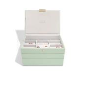 Stackers Medium Set of 3 Jewellery Box, Sage Green