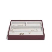 Stackers Medium Ring &amp; Bracelet Layer, Burgundy