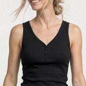 Street One Ribbed V Neck Tank Top, Black image