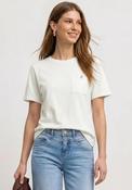 Street One Cotton Blend Buttoned Pocket T-Shirt, White image