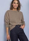 Street One Boat Neck Long Sleeve Knitted Sweater, Taupe image