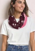 Street One Floral Pattern Loop Scarf, Burgundy image