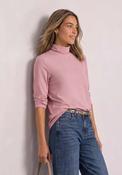 Street One Long Sleeve Roll Neck Top, Pink image