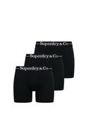 Superdry 3 Pack Organic Cotton Boxer Briefs, Black image