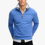 Superdry Essential Half Zip Sweatshirt, Chambray Blue image