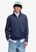 Superdry Essential Serif Logo Half Zip Sweatshirt, Blue image