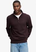 Superdry Essential Serif Logo Half Zip Sweatshirt, Wine Marl image