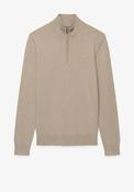Superdry Essentials Wool Blend Half Zip Sweater, Beige Marl image