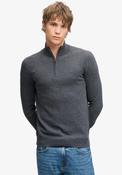Superdry Essentials Wool Blend Half Zip Sweater, Iron Grey Marl image
